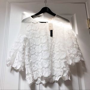 MAJE Top Tulle Brode Floral